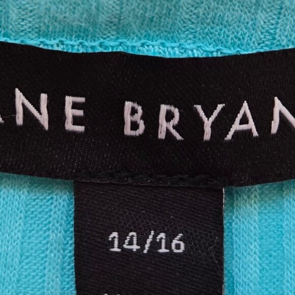 616-39 Lane Bryant teal long sweater cover-up size 14/16 - Picture 9 of 11